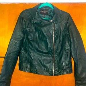 Forever 21 Plus Faux Leather Moto Jacket